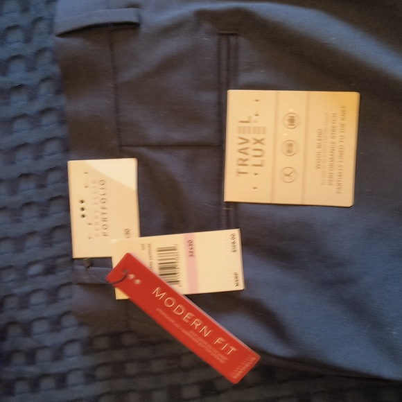 Perry Ellis Charcoal Wool Blend Trousers - Picture 1 of 3